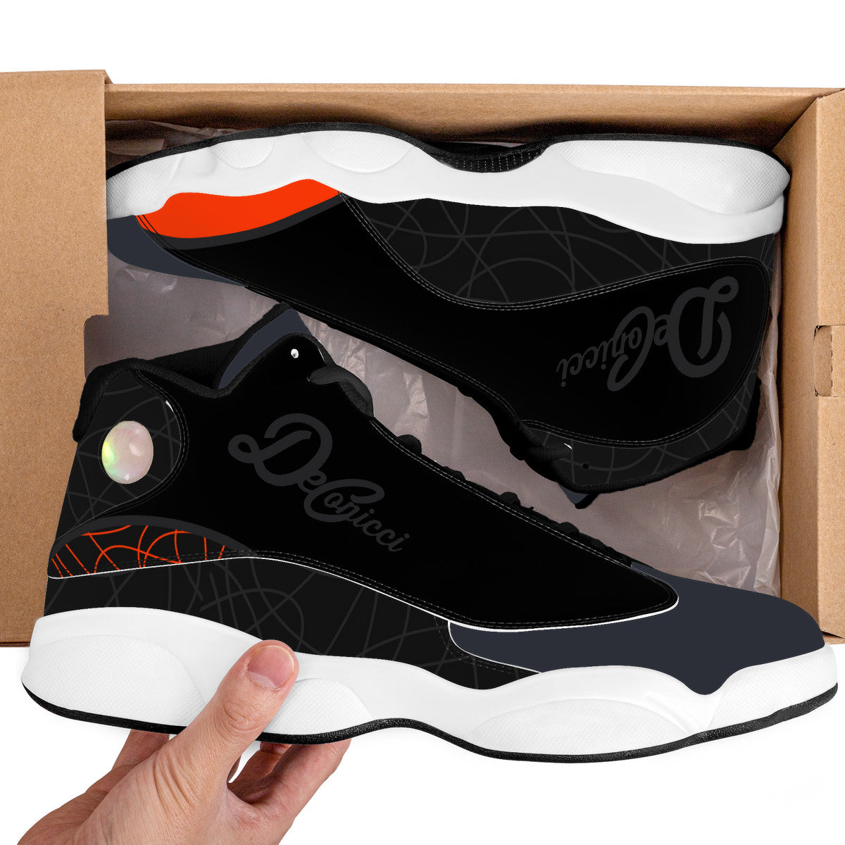 Black Orange Hoop 31