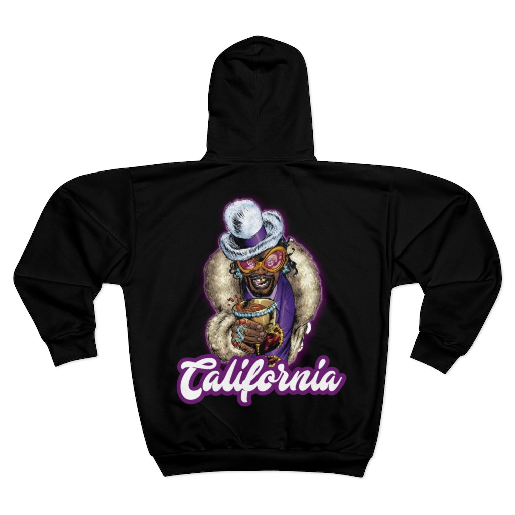 De conicci authentic California with crest Zip hoodie. Blacl