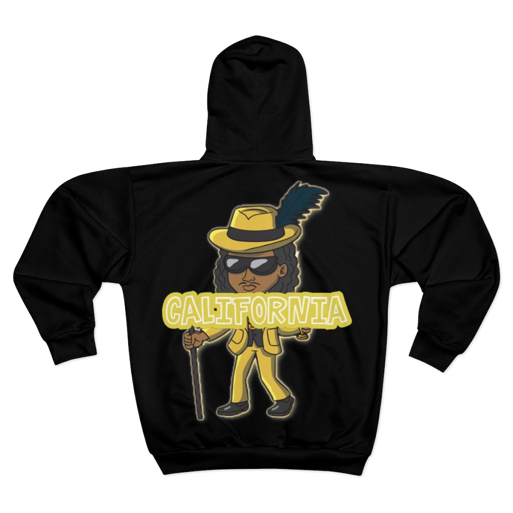 De conicci California With Crest Zip Hoodie Black and Banana