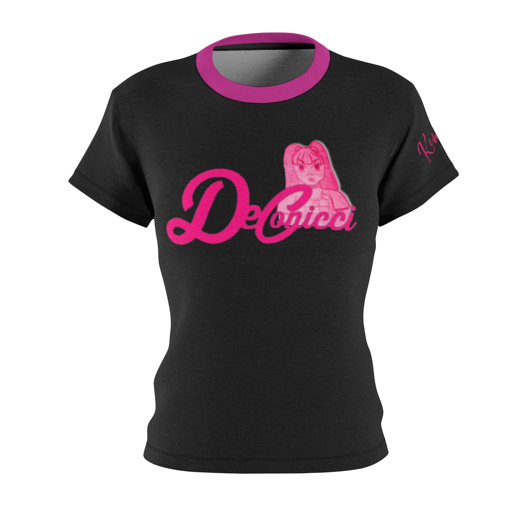 Kimora J black and hot pink short sleeve