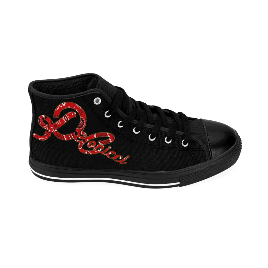 Bandana Wrap around Men's High-top Sneakers