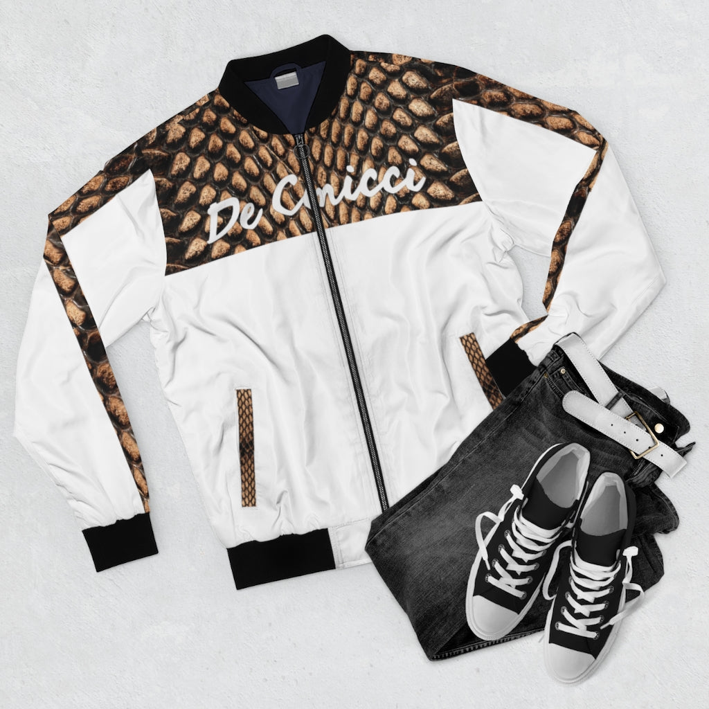 Designer Snake Skin Print Jacket White