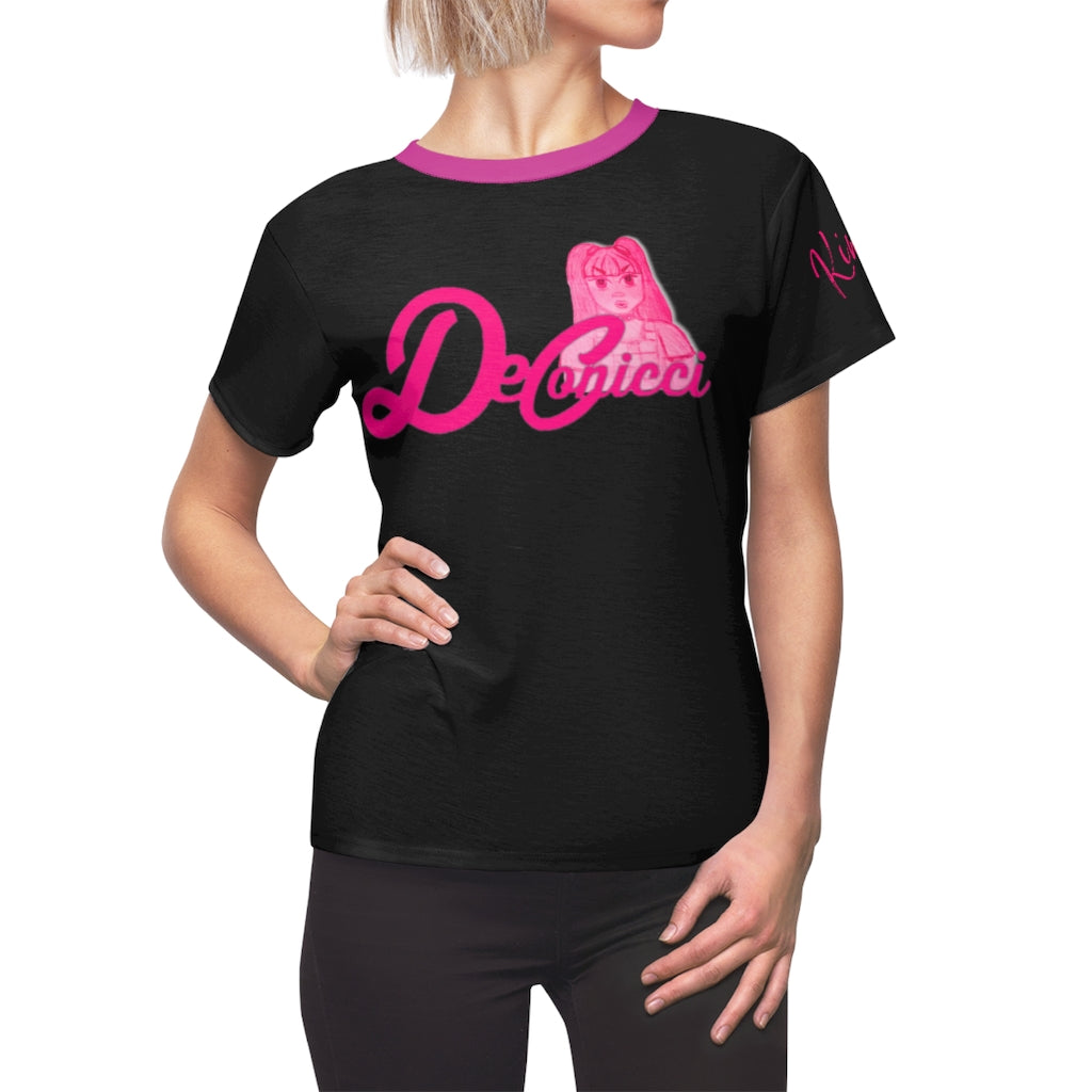 Kimora J black and hot pink short sleeve