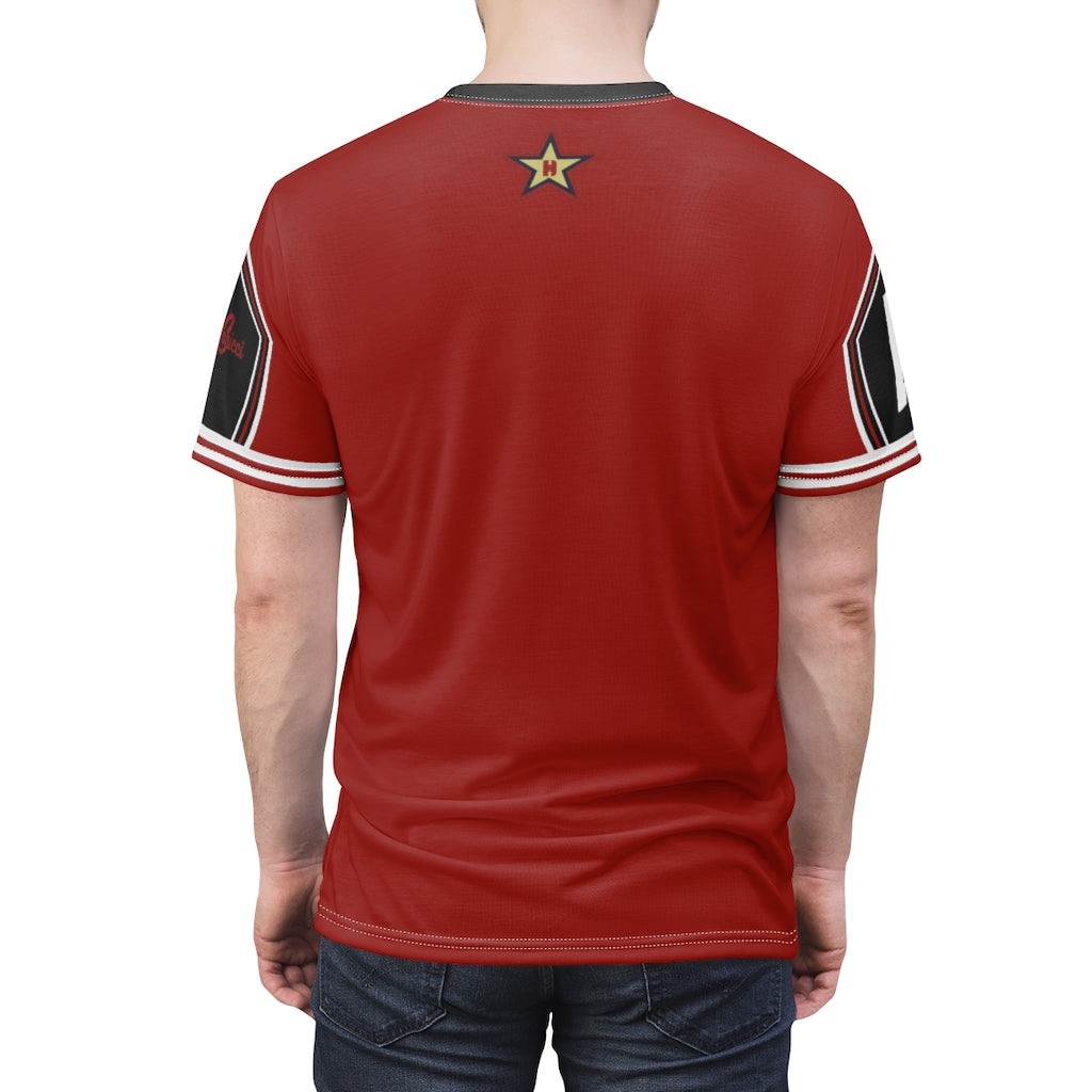 Authentic shoe shirt. Red