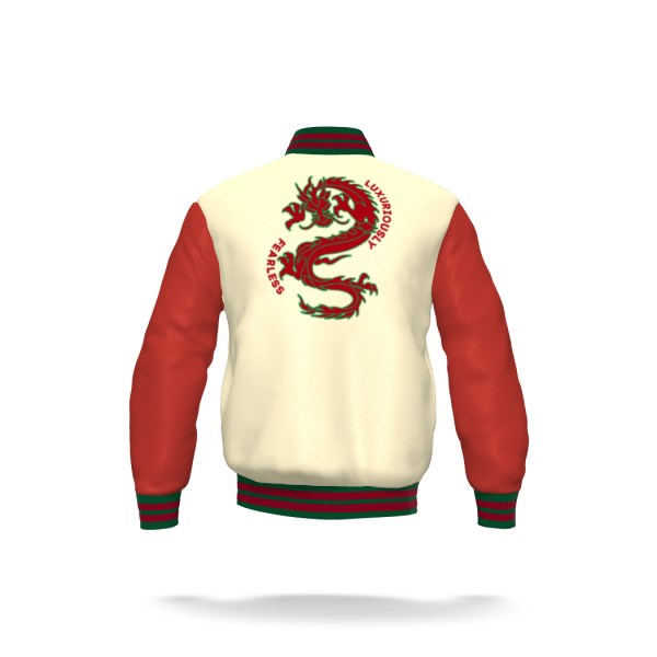 Xinnian New Year Genuine Leather Varsity