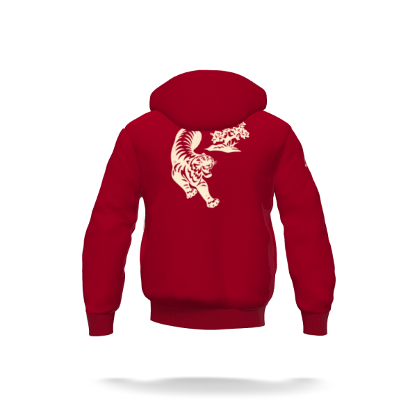 XINNIAN NEW YEAR Ruby X Cream Wool Hoodie Jacket