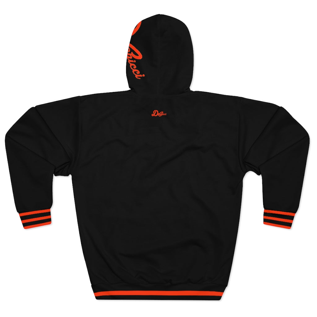 Black Orange Pullover Hoodie