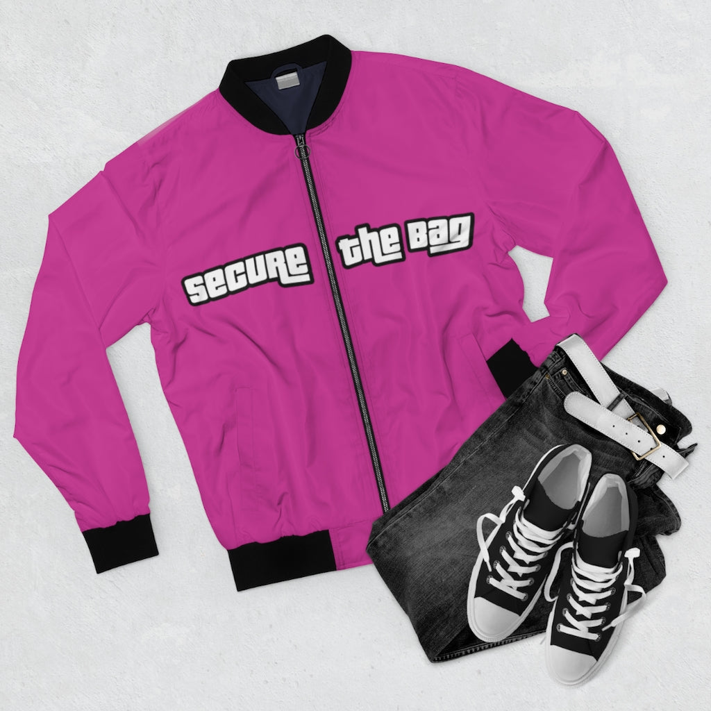 Secure the Bag Hot Pink Ladies Bomber Jacket