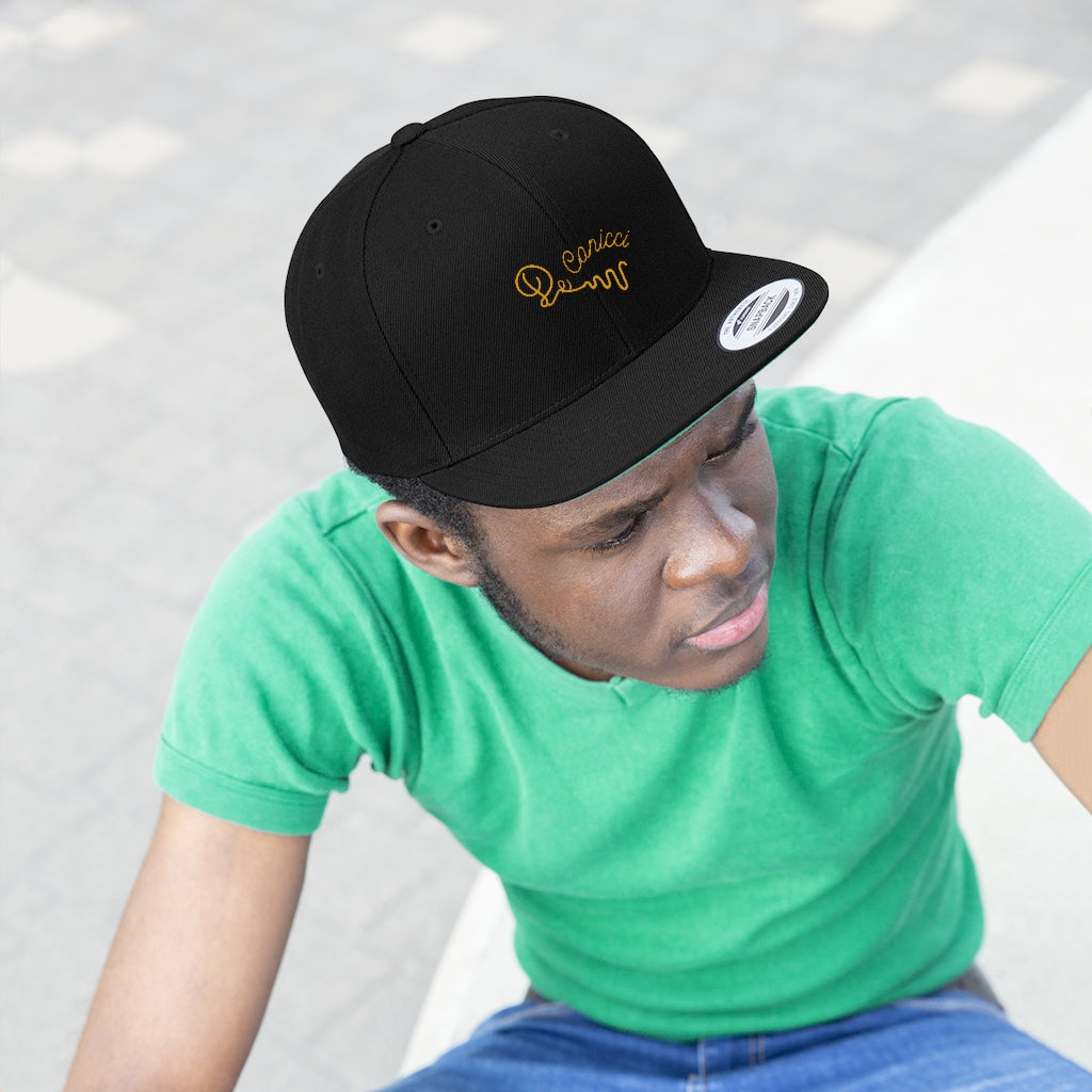 De Conicci Authentic Unisex Flat Bill Hat