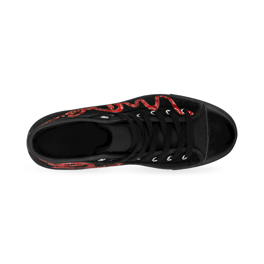 Bandana Wrap around Men's High-top Sneakers