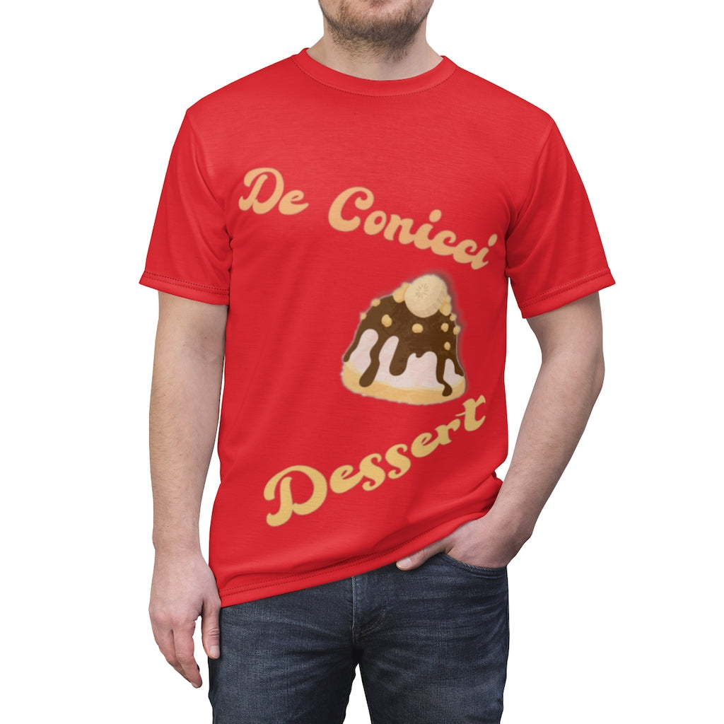 Chocolate banana dessert red