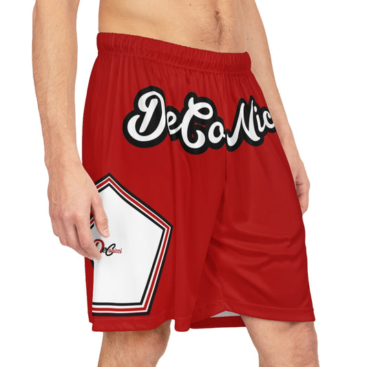Red Black White Basketball Shorts