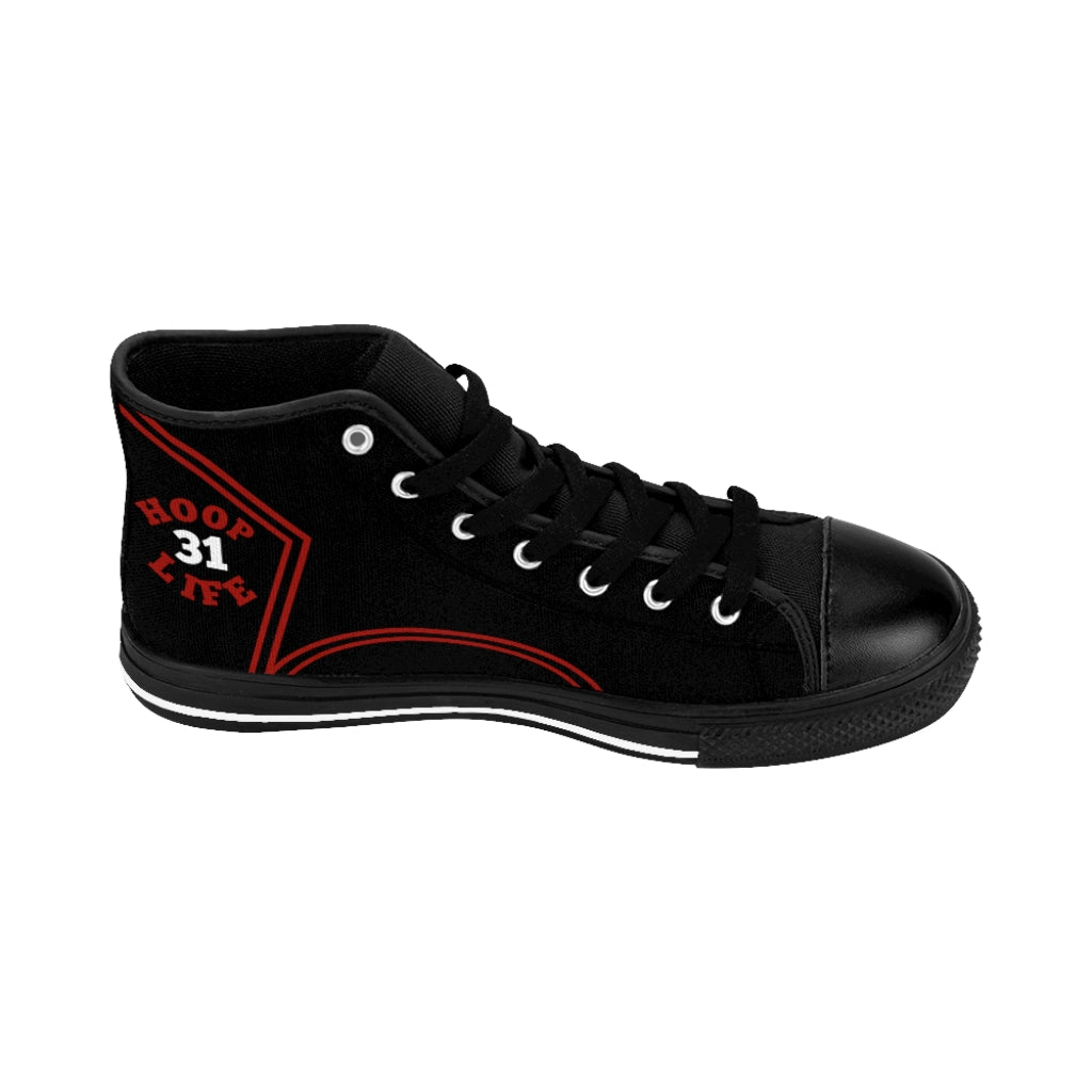 Hoop 31 red black and white color way