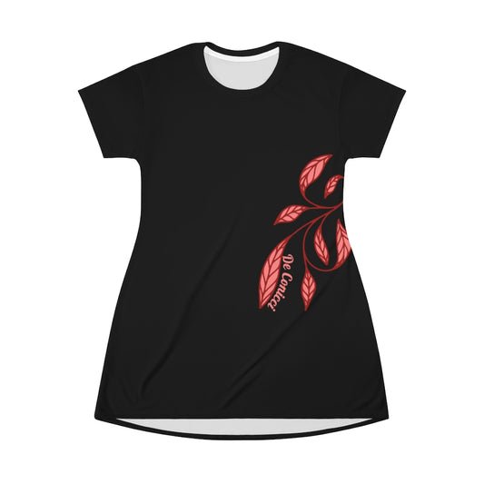 Beautiful Jet Black T-Shirt Dress With Summer Breeze Logo