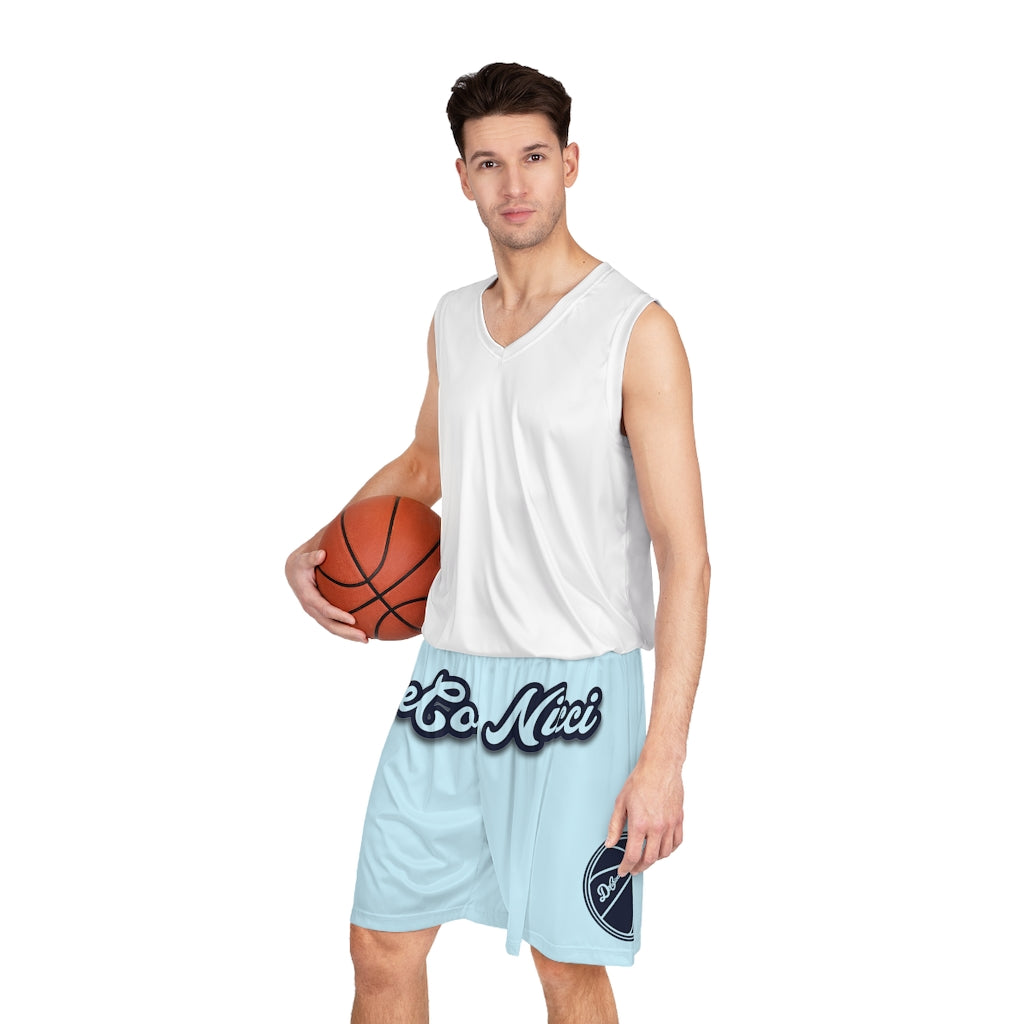 Navy Baby Blue Basketball Shorts