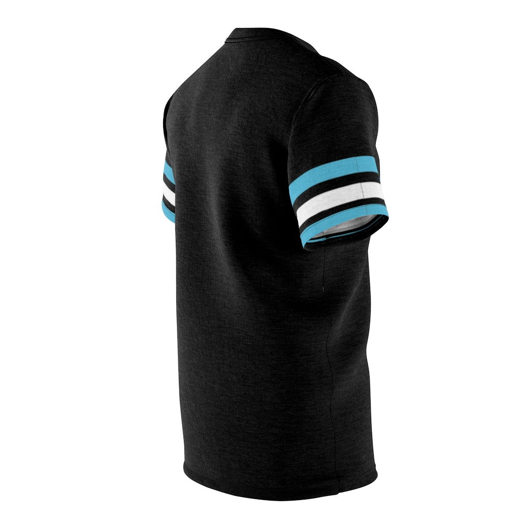 Jersey Shirt. Black and Blue.