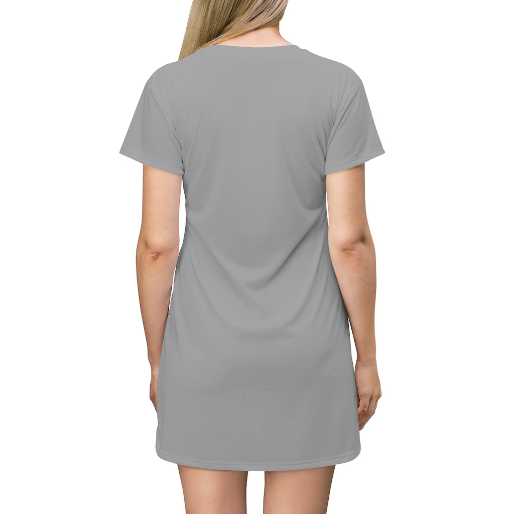 Beautiful Dark Gray T-Shirt Dress With De Conicci Authentic Logo