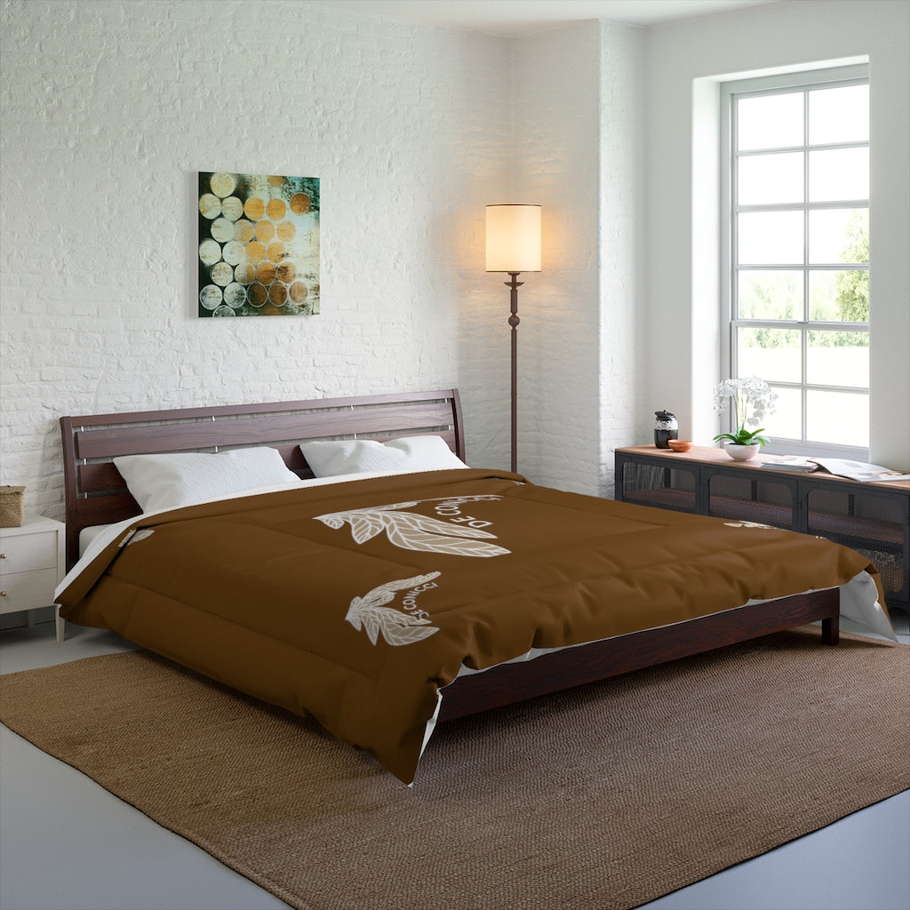 Comforter with rare design. Brown