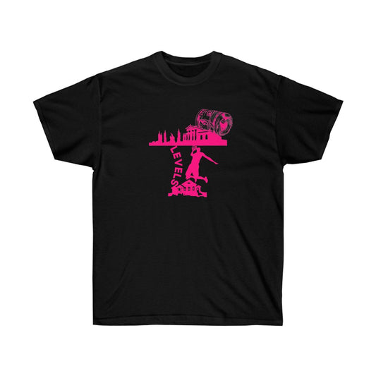 Levels Tee hot pink/black