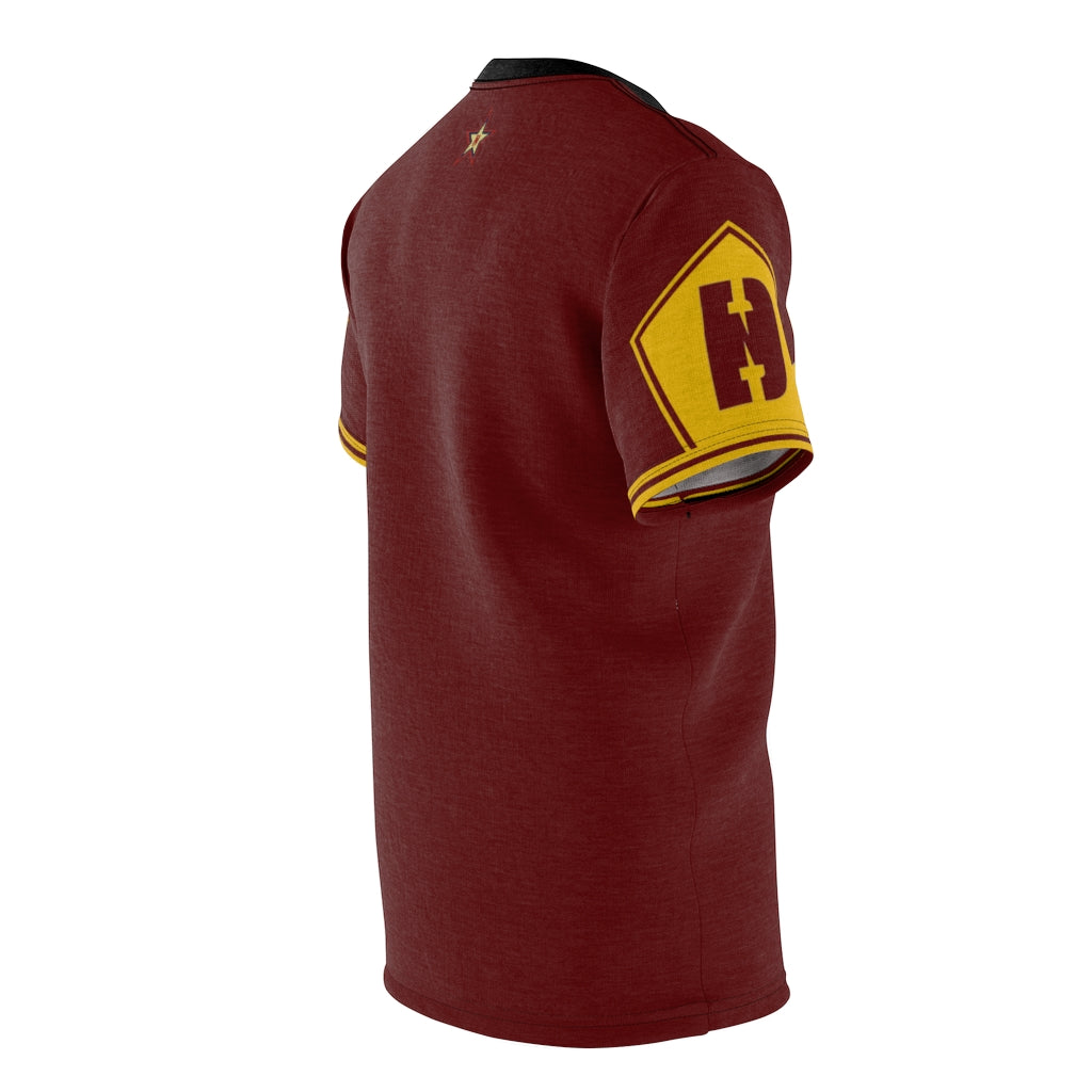 Authentic Short Sleeve Maroon and Yellow Color way