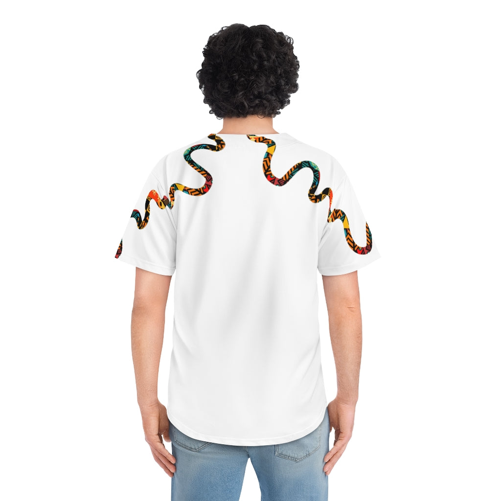 Wrap around Men's Baseball Jersey white