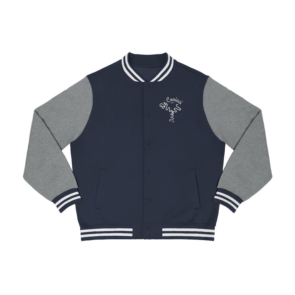 De Conicci Navy Blue Varsity Jacket
