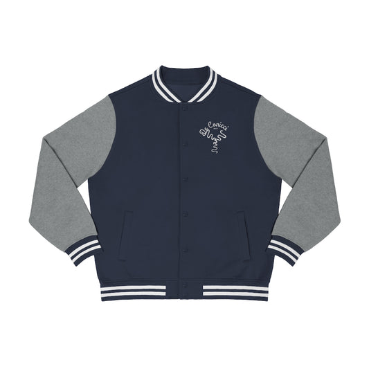 De Conicci Navy Blue Varsity Jacket