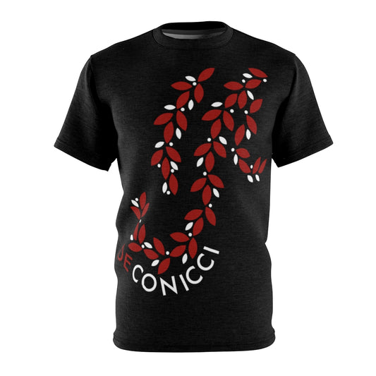 De conicci Authentic rare shirt. Zip flower red