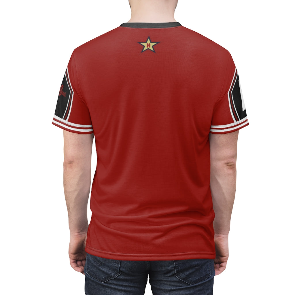 Authentic shoe shirt. Red