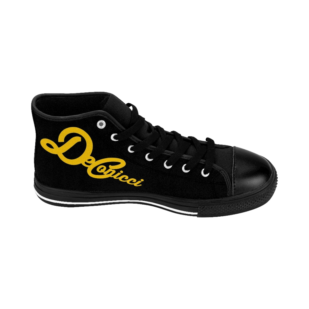 Men's High-top Sneakers black/gold