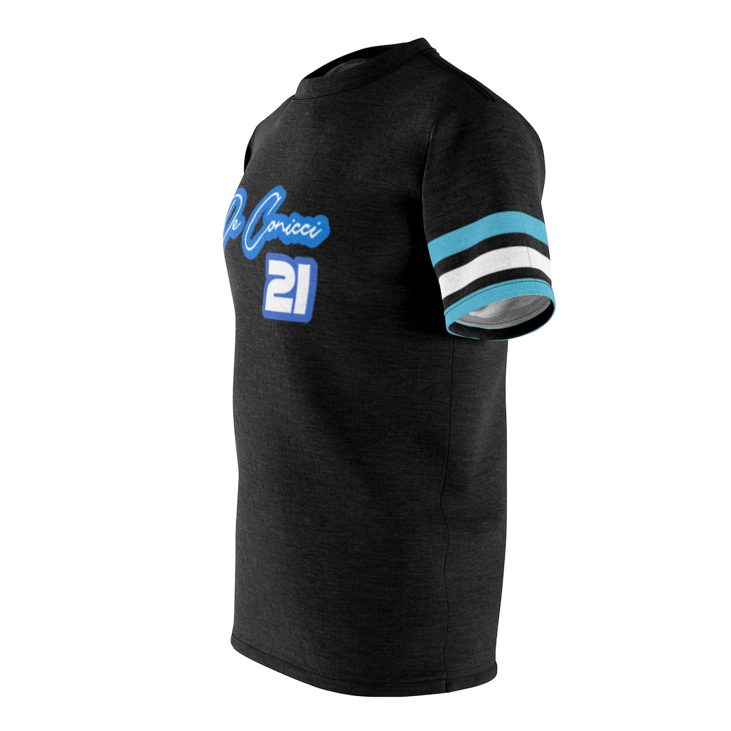 Jersey Shirt. Black and Blue.