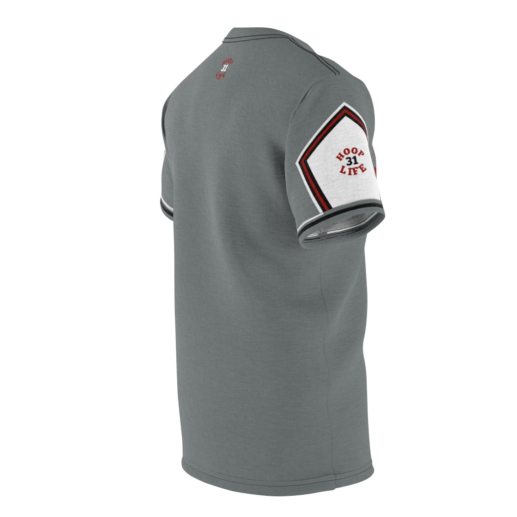 Hoop 31 short sleeve shoe shirt. Gray