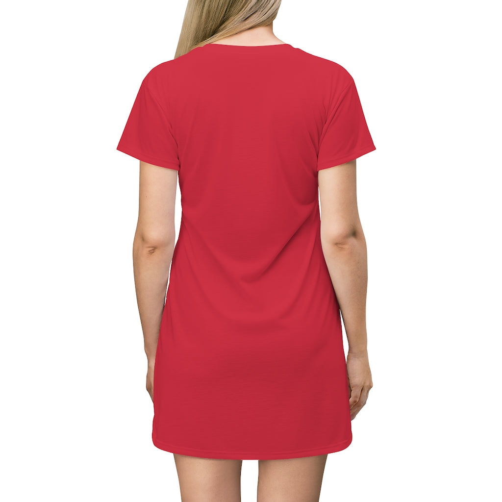 Beautiful Red T-Shirt Dress With De Conicci Authentic Logo