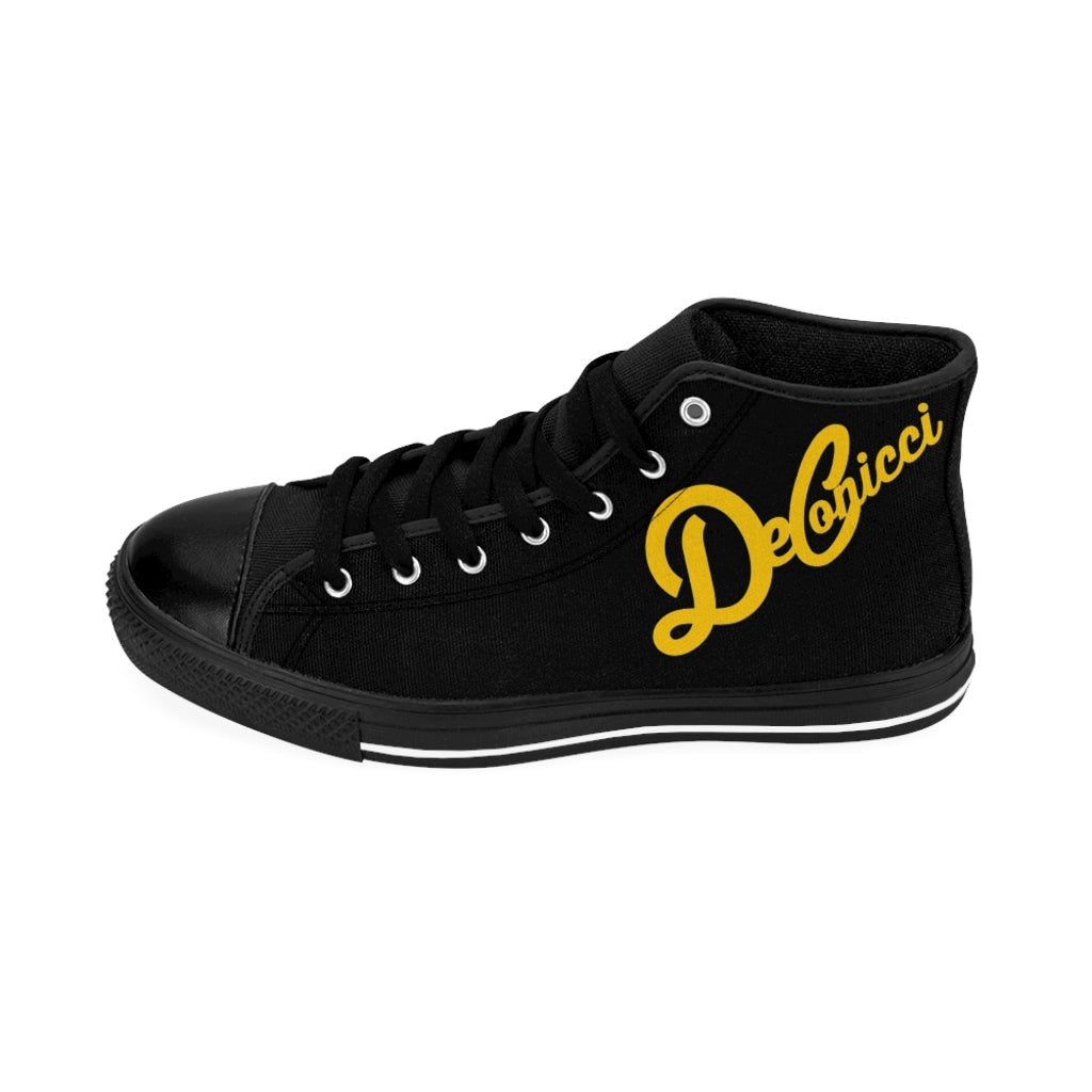 Men's High-top Sneakers black/gold