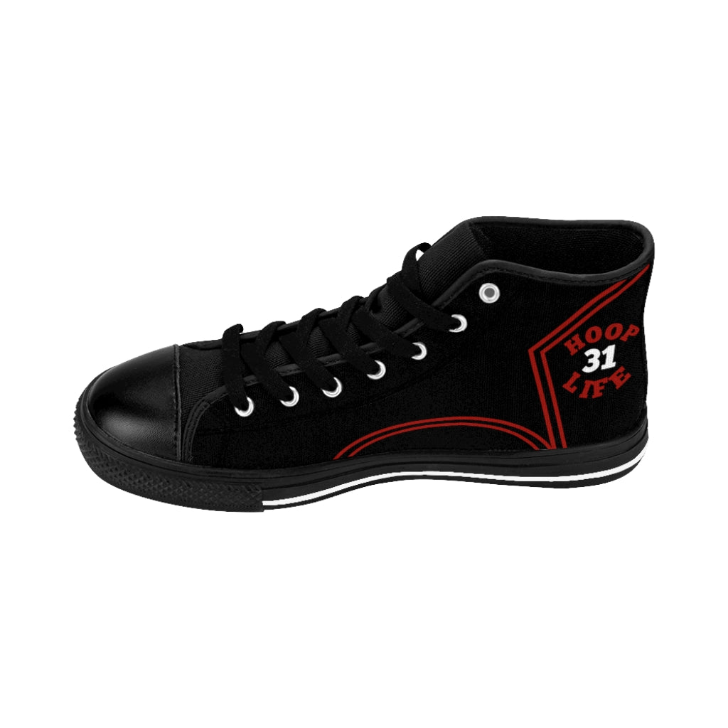 Hoop 31 red black and white color way