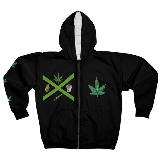 4/20 Zip Hoodie. Black