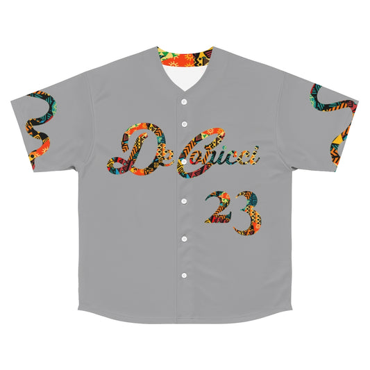 Wrap around Men's Baseball Jersey gray