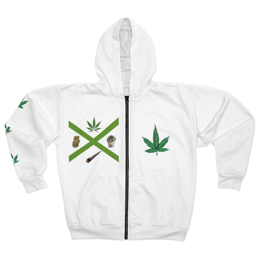 4/20 Zip Hoodie. White