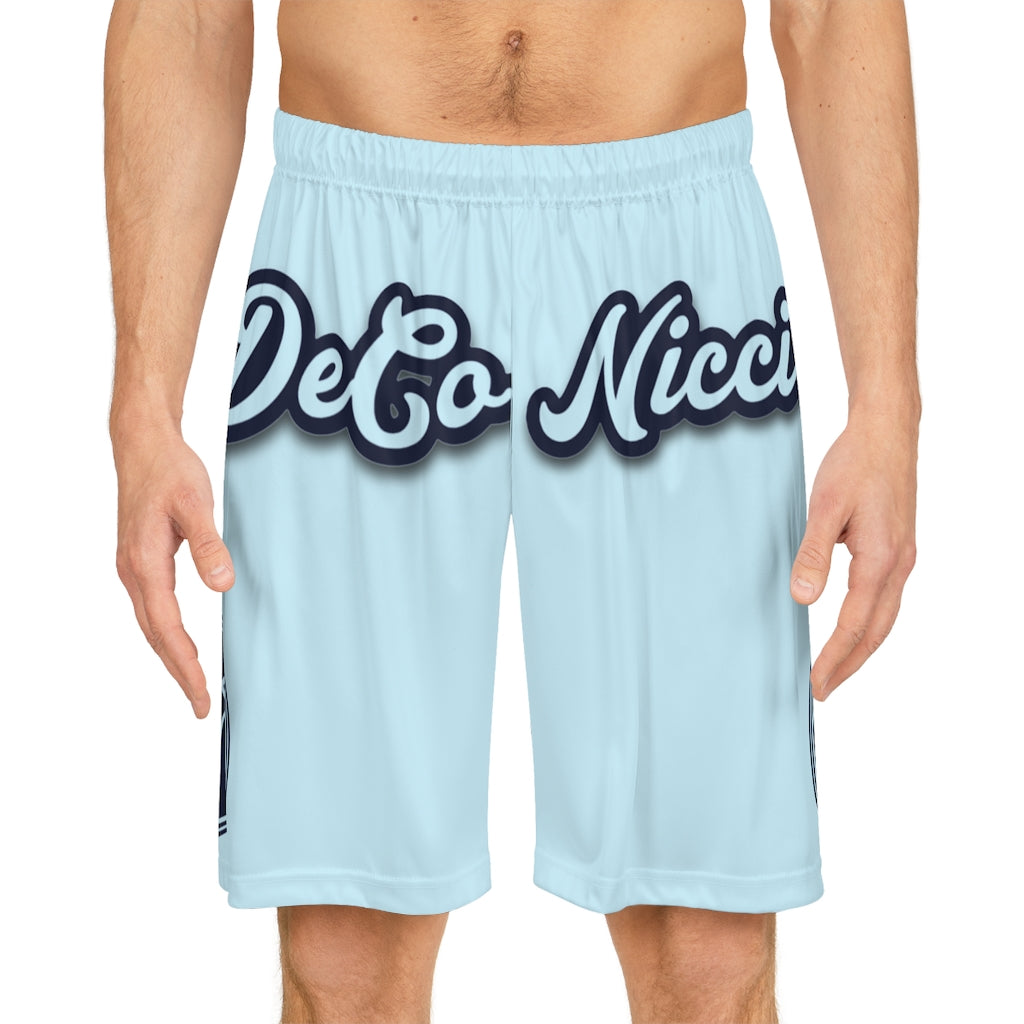 Navy Baby Blue Basketball Shorts