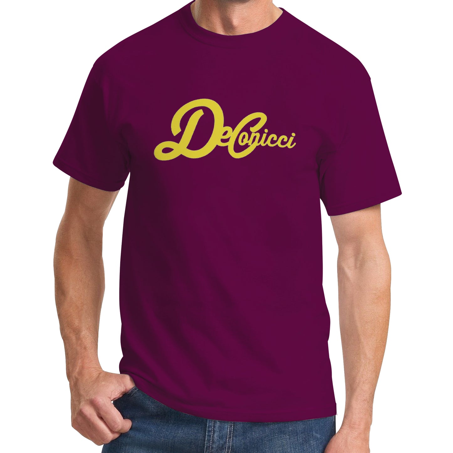 Wine and yellow short sleeve