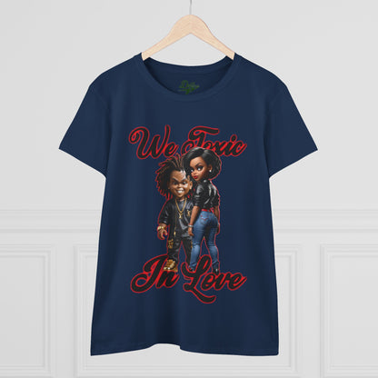 We Toxic In Love Women's Midweight Cotton Tee - Casual Love Shirt