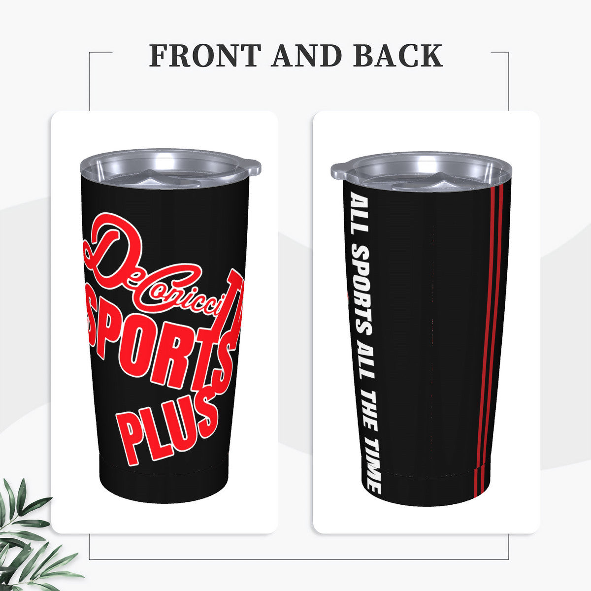 Deconicci Sport's TV Plus Stainless Steel Straw Lid Collectors Cup