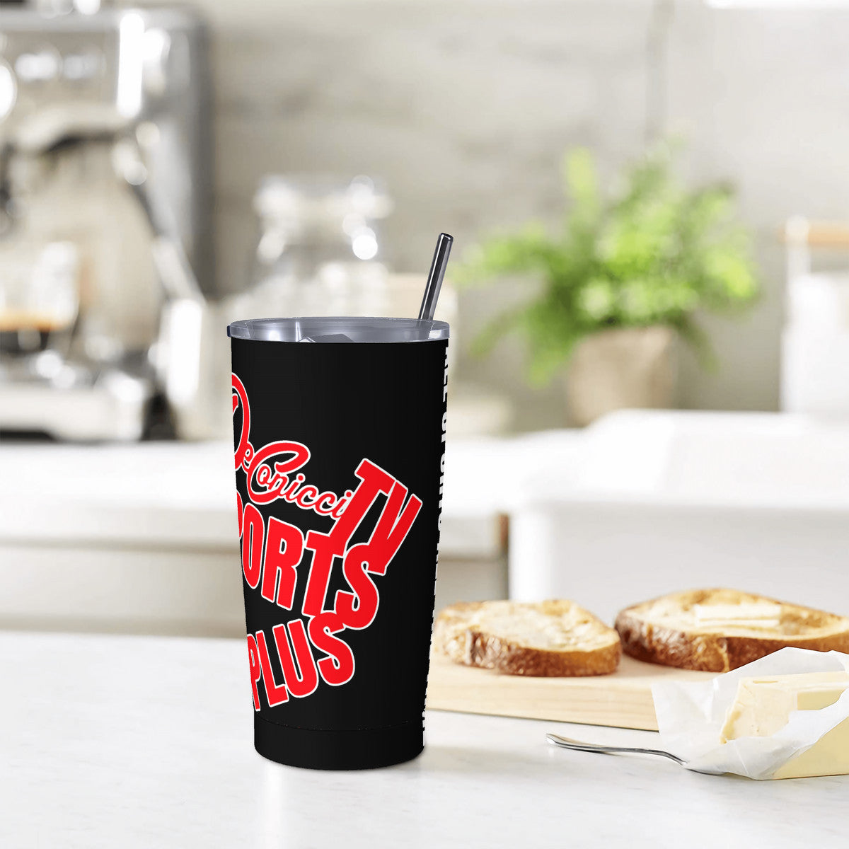 Deconicci Sport's TV Plus Stainless Steel Straw Lid Collectors Cup