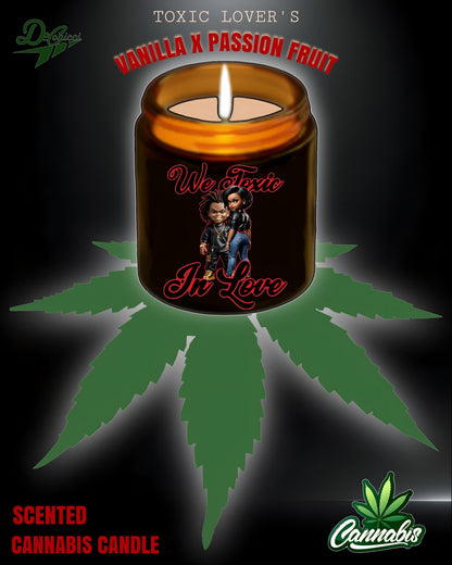 TOXIC LOVERS SCENTED CBD (Cannabidiol) CANDLE Wax (4oz, 9oz)