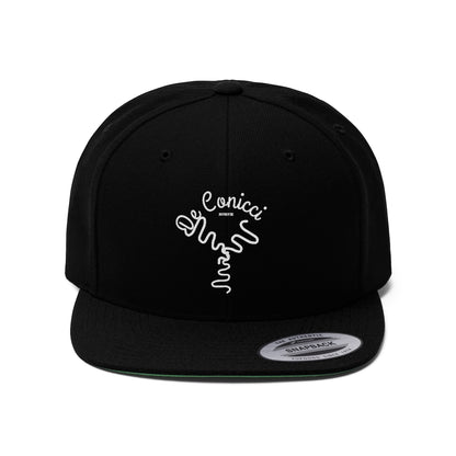 Black De Conicci Unisex Flat Bill Hat