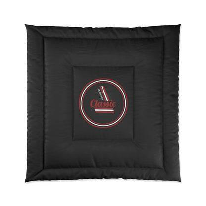 Comforter with classic logo