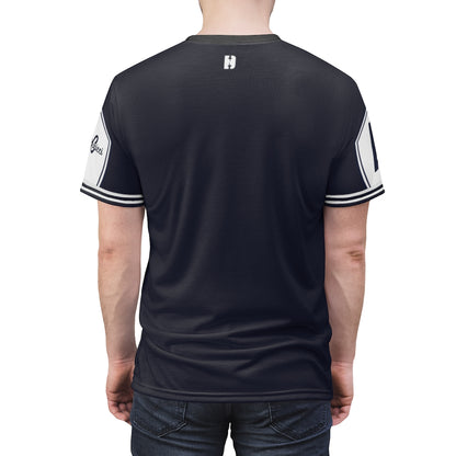 Navy blue short sleeve with logo