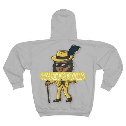 De conicci  California With Crest Zip Hoodie. Silvery