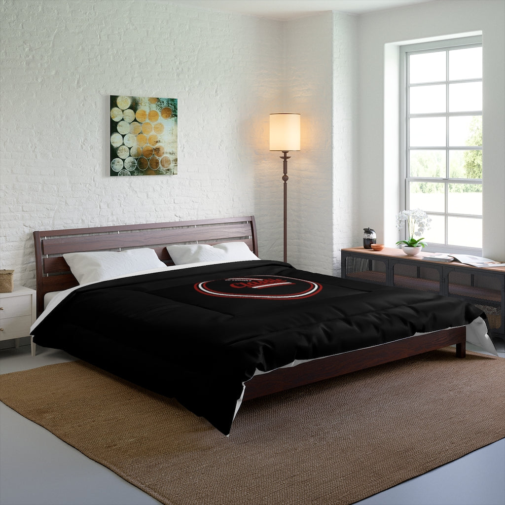 Comforter with classic logo
