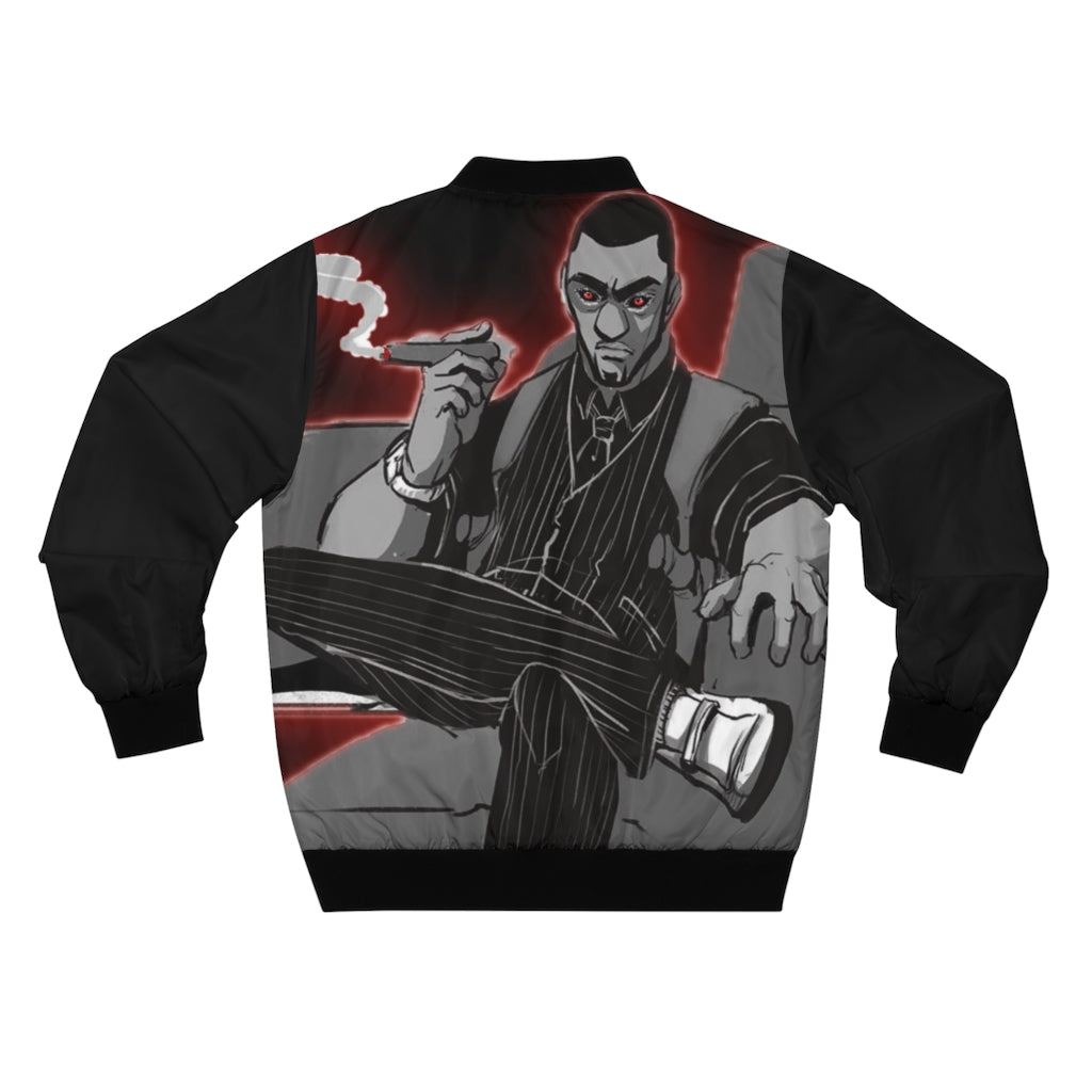 De Conicci Black Boss Bomber Jacket